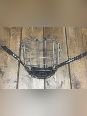 Bauer Silver and Black Hockey cage